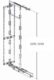 Výškově stavitelný rám k potravinové skříni, 1270-1570x500mm, 4 koše  (1001045202)