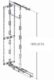 Výškově stavitelný rám k potravinové skříni, 1870-2170x500mm, 6 košů  (1001047202)