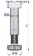 Soklová nožka 100 mm s rektifikací 98-140 mm, černy plast  (3107005603)