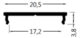 Profil WIRELI VARIO30-11 hlíník surový, 2m (metráž) - úchyt (také FIX16)  (3209244120)