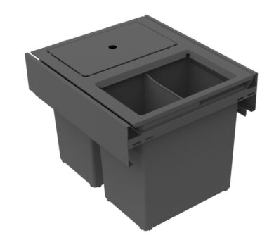 Odpadkový koš HIDE 400, 2x12 l, antracit, plast  (1007185602)