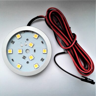 LED svítidlo SLIM RING DIFUZOR ČÍRÝ 60x8mm 2W 12V (bílá teplá), lepení  (3202119120)