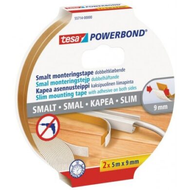 2x Oboustranná lepicí páska Tesa Powerbond 9x2 mm 5 m bílá  (3211017609)