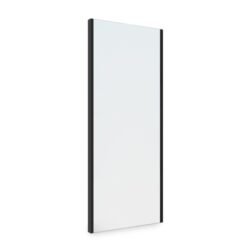 Plnovýsuvné zrcadlo, 350x40x1000 mm, rám černý mat - Vysouvací, otočné zrcadlo s rámem do šatní skříně