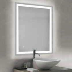 Zrcadlo s LED osvětlením Heracles, 600x35x800 mm, neutrál (4000K) - Zrcadlo s LED osvětlením (AC 230V 50Hz) 45 W s podsvíceným vypínačem