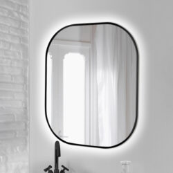 Zrcadlo s LED osvětlením Cepheus, 600x35x800 mm - Zrcadlo s LED osvětlením (AC 230V 50Hz) 12W s podsvíceným vypínačem