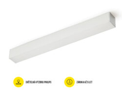 LED svítidlo přisaz PHIL53 BN 1128 mm 230V OPÁL C10C neutrál, 4400 lm bílá - Svítidlo do interiéru přisazené, bílé.
