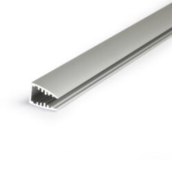 Profil WIRELI MIKRO10 na sklo 6mm stříbrný elox, 2m  (metráž) - Profil pro nasvícení skleněných polic o tloušťce skla 6mm. Čtěte podrobný popis.