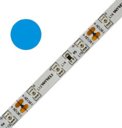Color LED pásek WIRELI 3528  60 470nm 4,8W 0,4A 12V (modrá) - Standardní barevný LED pásek malého výkonu.