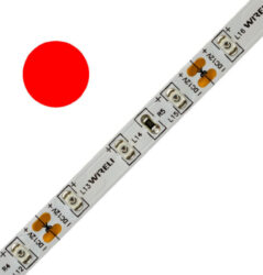 Color LED pásek WIRELI 3528  60 625nm 4,8W 0,4A 12V (červená) - Standardní barevný LED pásek malého výkonu.