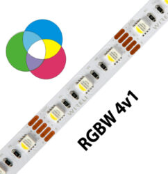 RGBW LED psek 5050  60 WIRELI 19,2W 1,6A 12V - Uniktn RGB-W psek 4v1 na 12V