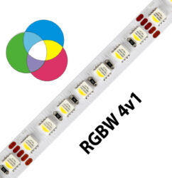 RGBW LED psek 5050  98 WIRELI 28,8W 1,2A 24V - Uniktn RGB-W psek 4v1 na 24V.