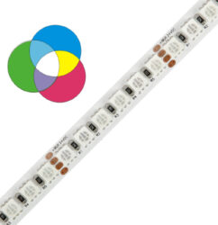 RGB LED pásek 5050 120 WIRELI 28,8W 1,2A 24V - Standardn RGB LED na 24V s vy hustotou LED na metr.
Napjen 24V umouje vytvet dlouh a plynul svteln linie.
