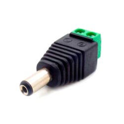 Redukce JACK zástrčka samec / konektor šroub 2pin, ks - Napájecí konektor připojitelný šroubovacími svorkami na kabel