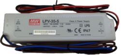 Zdroj napětí 5V  35W Mean Well LPV-35-5 5A IP67 pro digitální RGB pásky - Standardní napěťový napájecí zdroj pro LED v krytí IP67