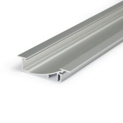 Profil WIRELI FLAT8 H/UX hliník surový, 2m (metráž) - Hliníkový LED profil s nepřímým svícením.