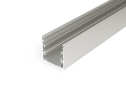 Profil WIRELI PHIL53 B C10/ stříbrný elox, 2m (metráž) - Masívní přisazený LED profil pro konstrukci svítidel.