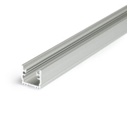 Profil WIRELI FLOOR12 K/U stříbrný elox, 2m (metráž) - Pochůzný podlahový profil do obkladů, dlažby nebo drážky.