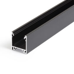 Profil WIRELI LINEA20 EF/TY černý elox, 2m (metráž) - Moderní profil pro stropní liniová LED svítidla.