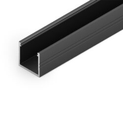 Profil WIRELI SMART16 BC3/U4 černý elox, 2m (metráž) - Profil nakldan pro instalaci na korpus.
