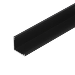Profil WIRELI CABI DUO E černý elox, 2m (metráž) - Universální rohový LED profil pro 2 LED pásky.